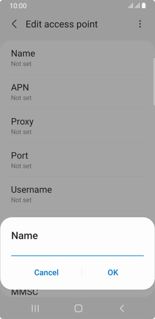 Key in Vodafone MMS and press OK.