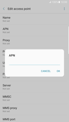 Key in mms.vodafone.net and press OK.