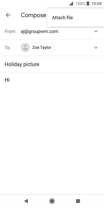Press Attach file and go to the required folder.