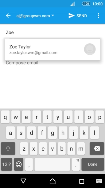 Press the required contact.
