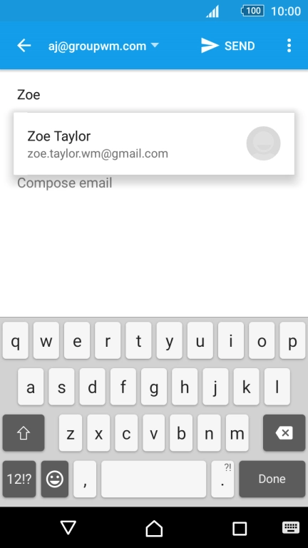 Press the required contact.