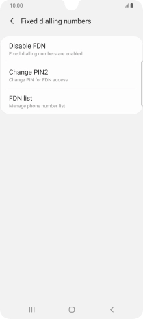 Press Disable FDN.