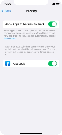 Press the indicator next to 