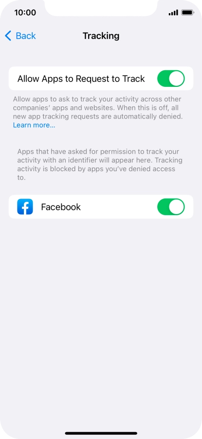 Press the indicator next to 