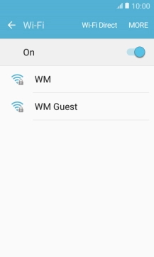 Press the required Wi-Fi network.