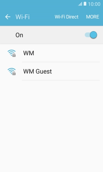 Press the required Wi-Fi network.