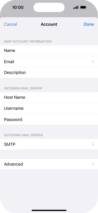Press SMTP.