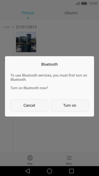 If Bluetooth is turned off, press Turn on to turn it on.