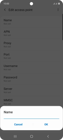 Key in Vodafone MMS and press OK.