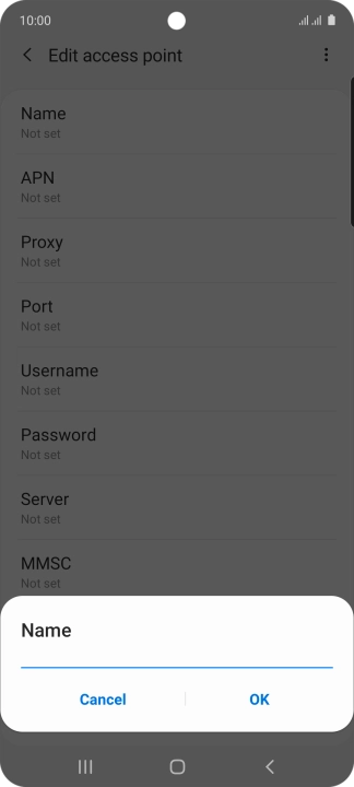 Key in Vodafone MMS and press OK.