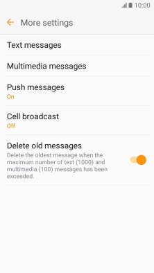Press Text messages.