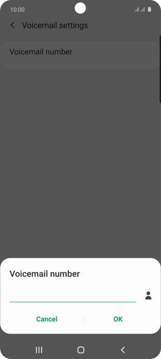 Key in (prefix) 5 (your phone number) and press OK.