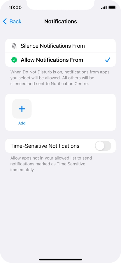 Press the indicator next to 