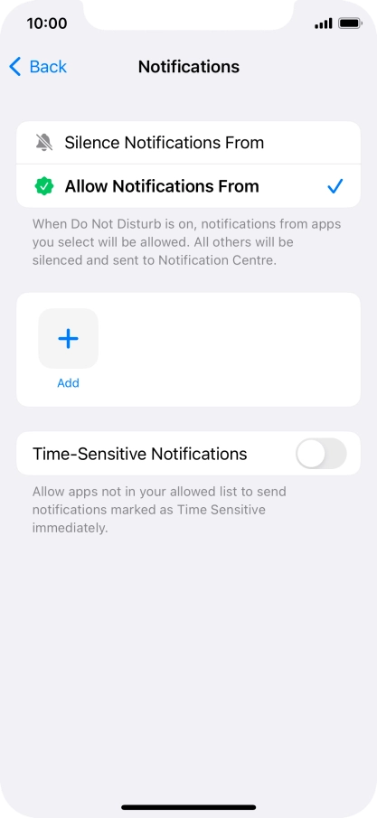 Press the indicator next to 