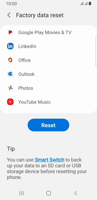 Press Reset.