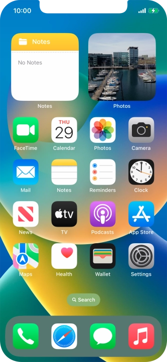 When the battery charging icon is displayed, the battery is charging.
