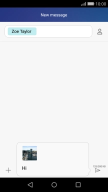 Press the send icon when you've finished your picture message.