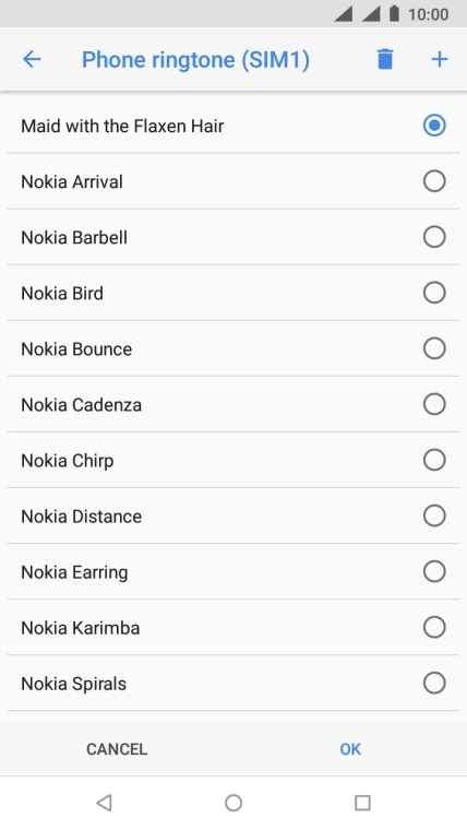 Press the required ring tones to hear them.