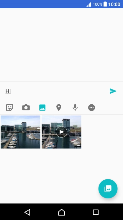 Slide your finger right starting from the left side of the screen.