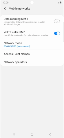 Press Network mode.