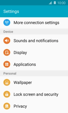Press Lock screen and security.