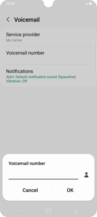Key in (prefix) 5 (your phone number) and press OK.