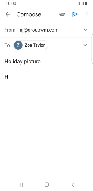 Press the attachment icon.