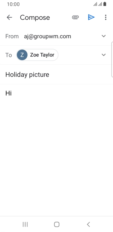 Press the attachment icon.