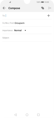 Press To: and key in the first letters of the recipient's name.