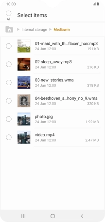 Press the required file.
