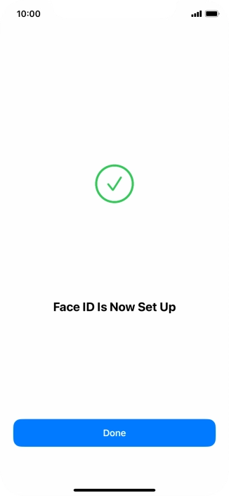 Press Done. If you haven't previously selected a phone lock code, key in a code of your own choice twice.