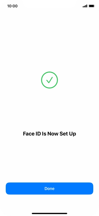 Press Done. If you haven't previously selected a phone lock code, key in a code of your own choice twice.