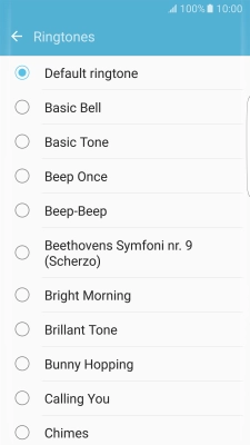 Press the required ring tones to hear them.