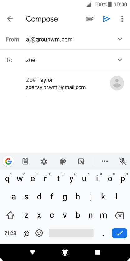 Press the required contact.