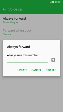 Press DISABLE.