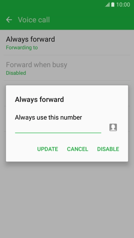 Press DISABLE.