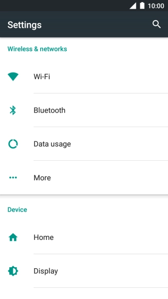 Press Data usage.