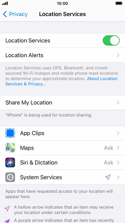 Press the required app.