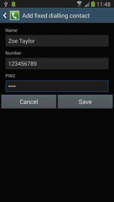 Press  and key in the required name.
