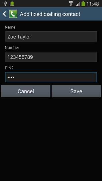 Press  and key in the required name.
