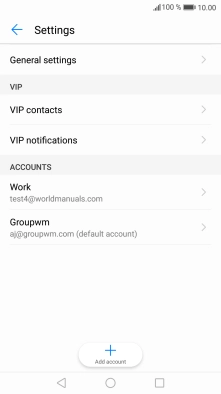 Press the required email account.
