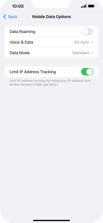 Press the indicator next to 