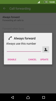 Press DISABLE.