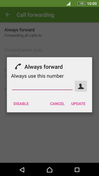 Press DISABLE.