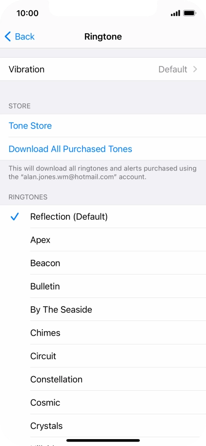 Press the required ring tones to hear them.