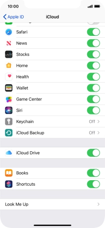 Press iCloud Backup.