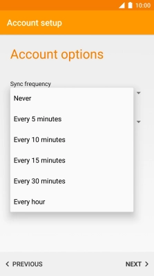 Press the required setting.