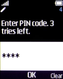 Key in your PIN and press the Navigation key.