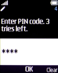 Key in your PIN and press the Navigation key.