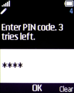 Key in your PIN and press the Navigation key.